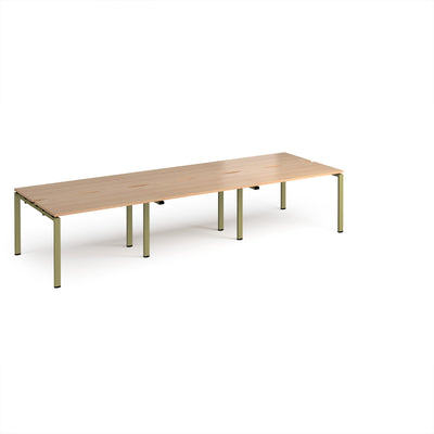 Adapt triple back to back desks 1200mm deep - E3612-GN-B
