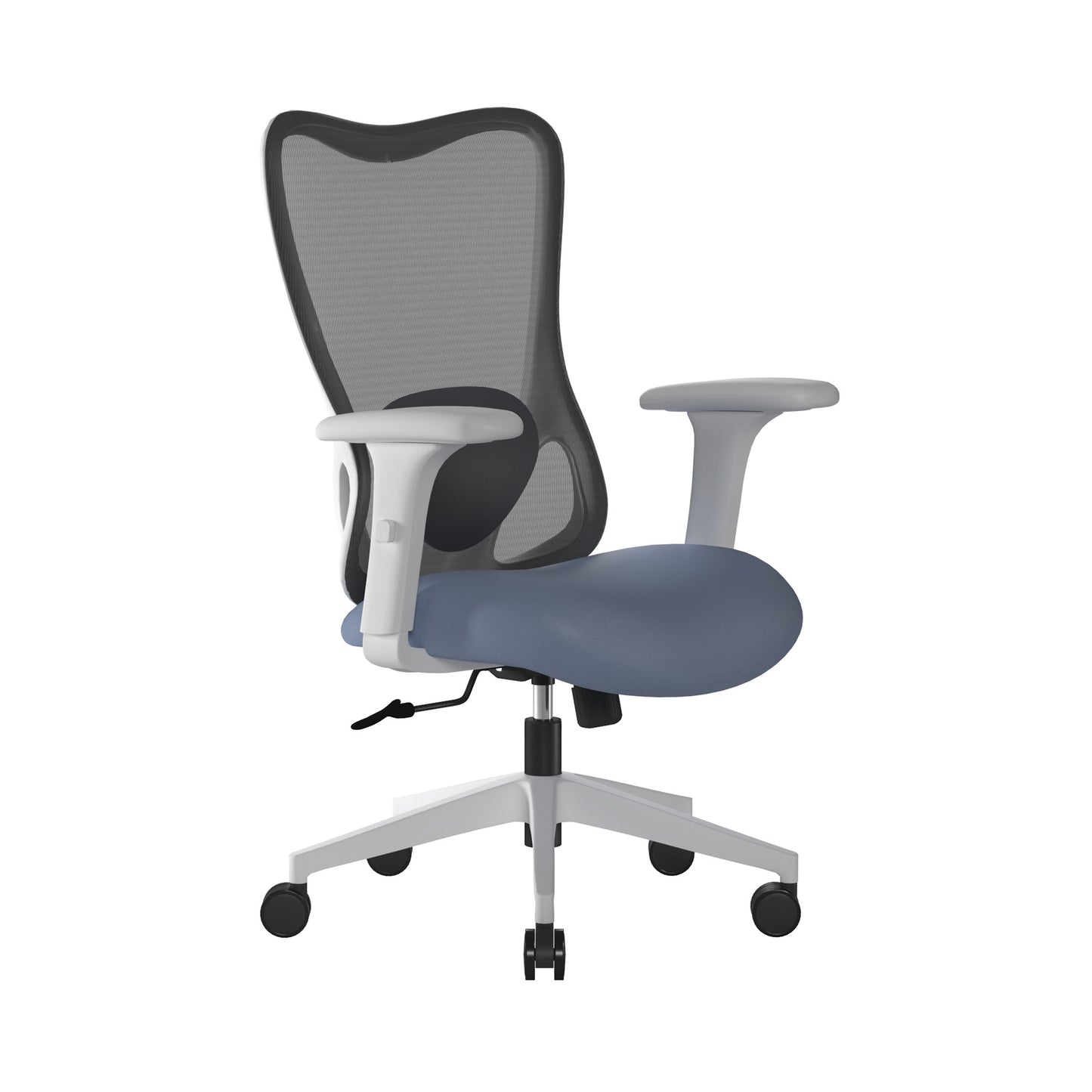 High Back Mesh Chair with Adjustable Lumbar Support, Arms & Moulded Foam Seat
