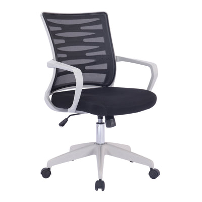 Designer Mesh Armchair with White Frame and Detailed Back Panelling