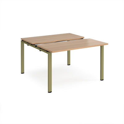 Adapt sliding top B2B desks 1200mm deep - STE1212-GN-B