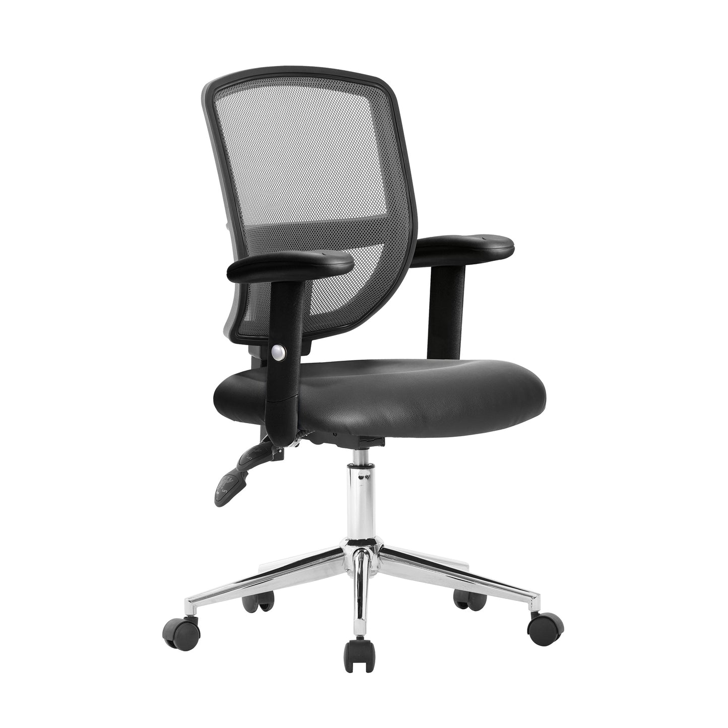High Back Designer Mesh Operator Chair with Sculptured Lumbar, Spine Support and Height Adjustable Arms