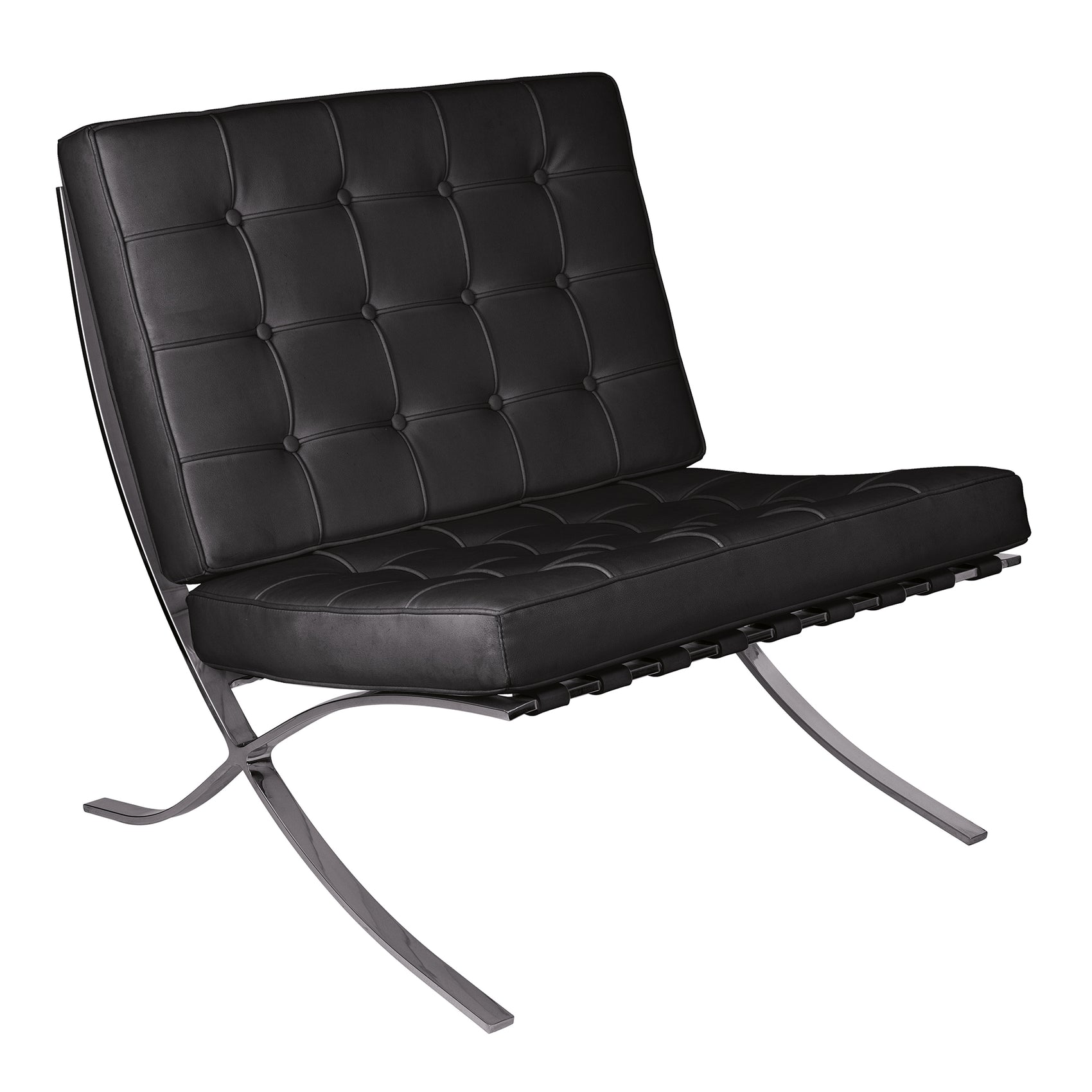 Contemporary Oversized Leather Faced Reception Chair with Classic Button Design