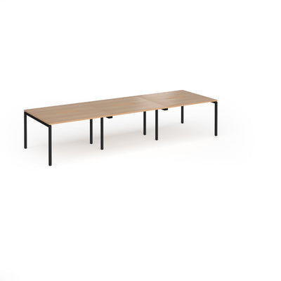 Connex Plus Goal Post Double Back to Back Desks 1200mm deep - GCO3612-K-B