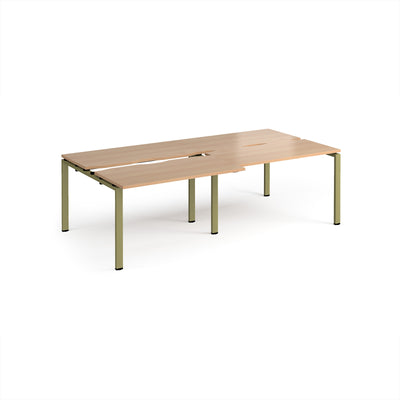 Adapt sliding top double B2B desks 1200mm deep - STE2412-GN-B