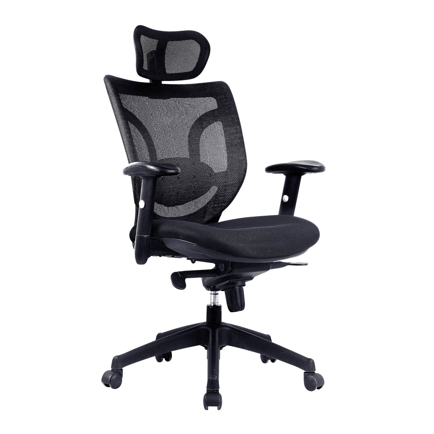 High Back Mesh Synchronous Executive Armchair with Integral Headrest