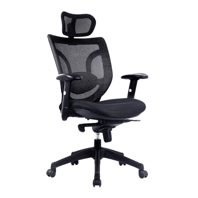 High Back Mesh Synchronous Executive Armchair with Integral Headrest