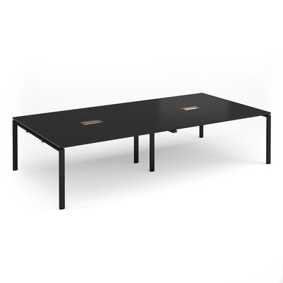 Adapt rectangular power ready boardroom table - EBT3216-CO-K-BK