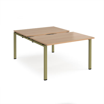 Adapt sliding top B2B desks 1600mm deep - STE1216-GN-B