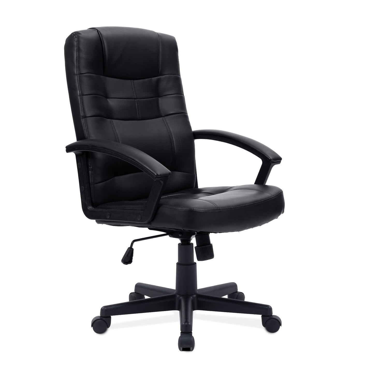 High Back Leather Effect Executive Armchair with Integral Headrest