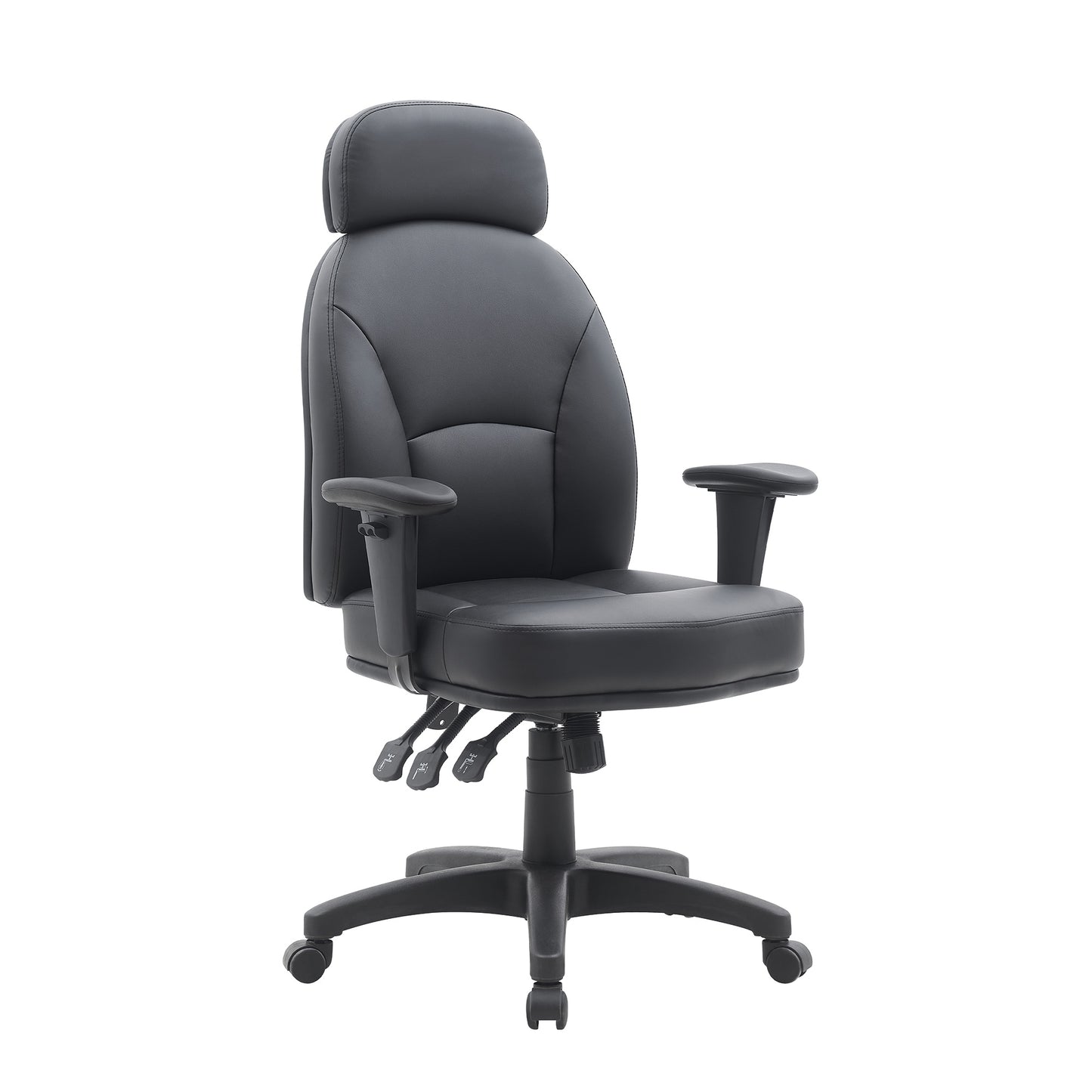 24 Hour High Back 3 Lever PU Operator Chair with Height Adjustable Arms