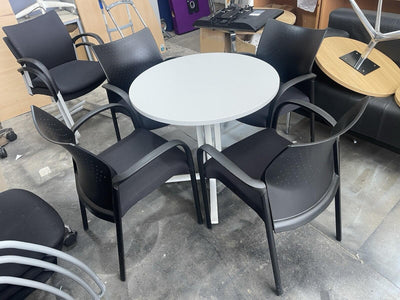 Set Of 4 SENATOR* Stacking Chairs & Herman Miller Round Table - Can DELIVER