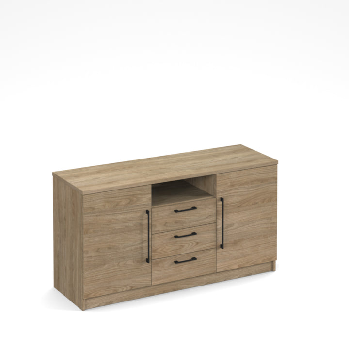 Anson executive credenza unit - Barcelona walnut