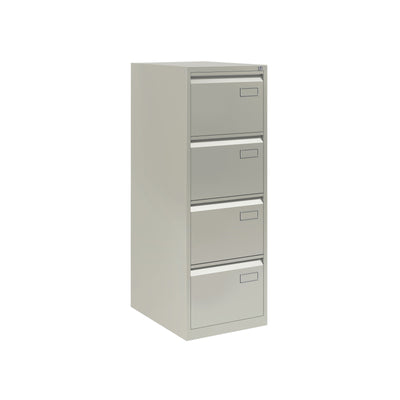Bisley|4 Drawer|Steel|Standard Filing Cabinet|470x622x1321|Goose Grey