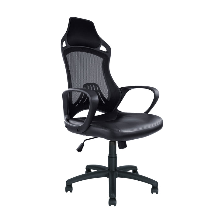 Ascot – Slim High Back Designer Mesh Armchair – Black