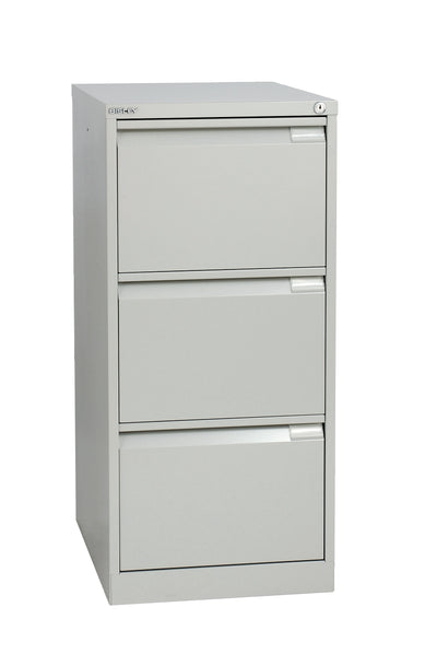 Bisley|3 Drawer|Steel|Executive Filing Cabinet|470x622x1016 |Goose Grey