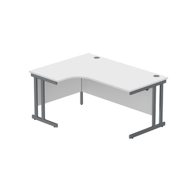Core|Double Upright|Left Hand Radial Desk (FSC)1600X1200|Arctic White-Graphite