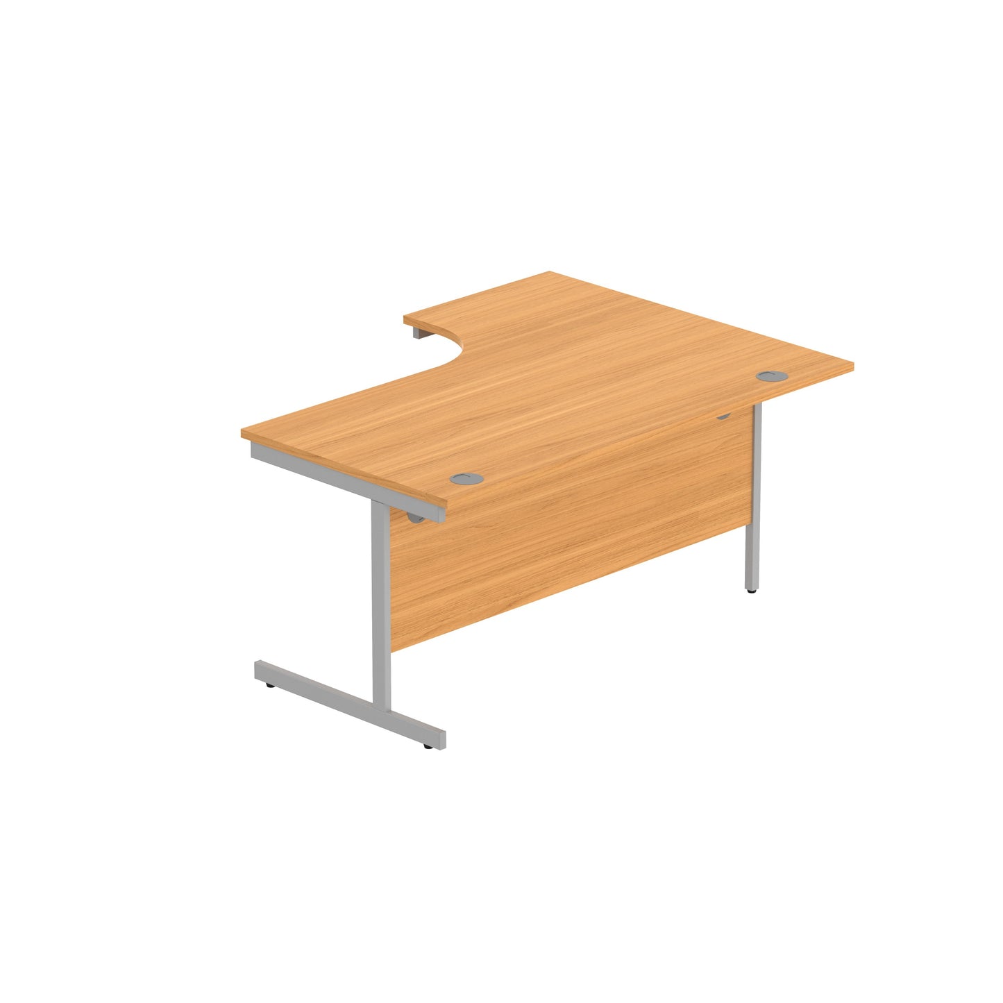 Office Left Hand Corner Desk with Steel Single Upright Cantilever Frame (FSC)