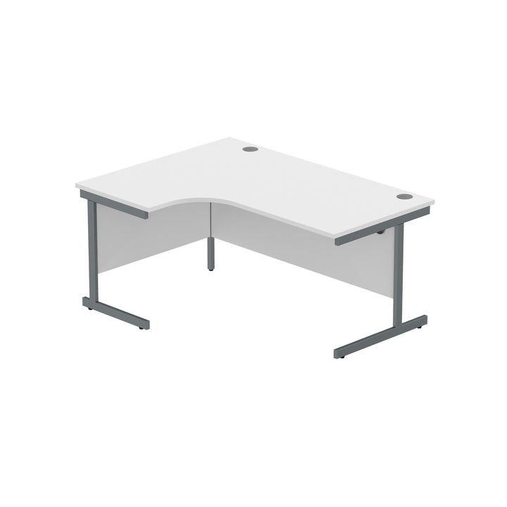 Office Left Hand Corner Desk with Steel Single Upright Cantilever Frame (FSC)