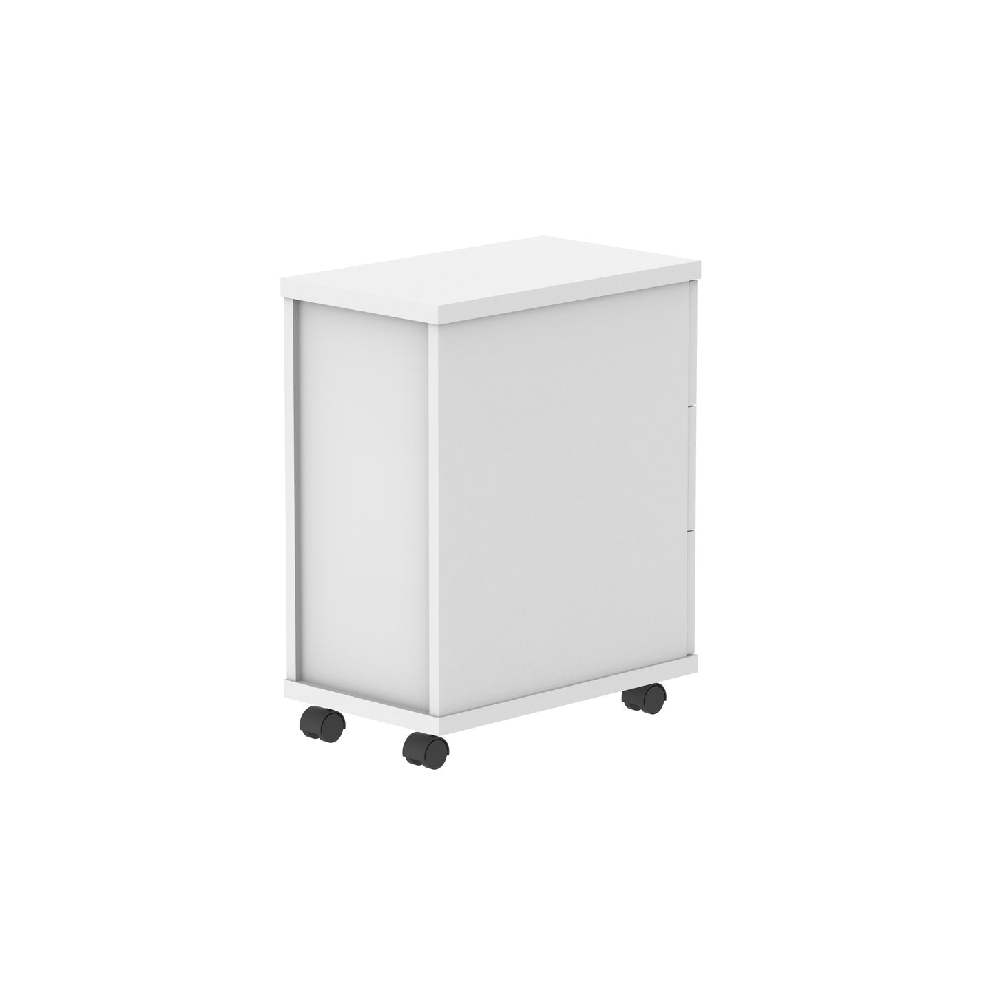 Core|3 Drawer|Narrow Mobile Under Desk Pedestal (FSC)|White