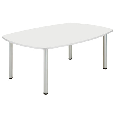 Core|Pole Leg|Barrel Shaped|Meeting Table (FSC)|1800x1000|Arctic White