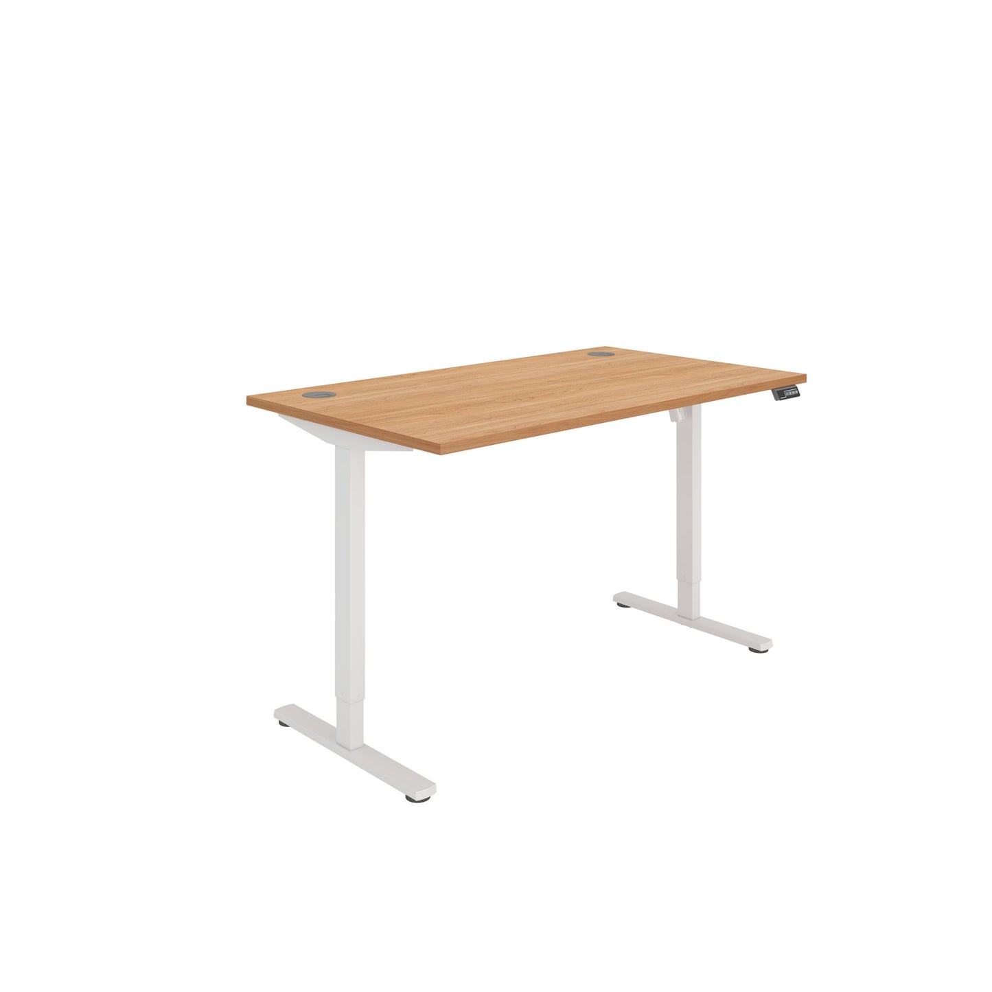 Core|Single Motor|Sit Stand Desk (FSC)|1400x800|Beech-White