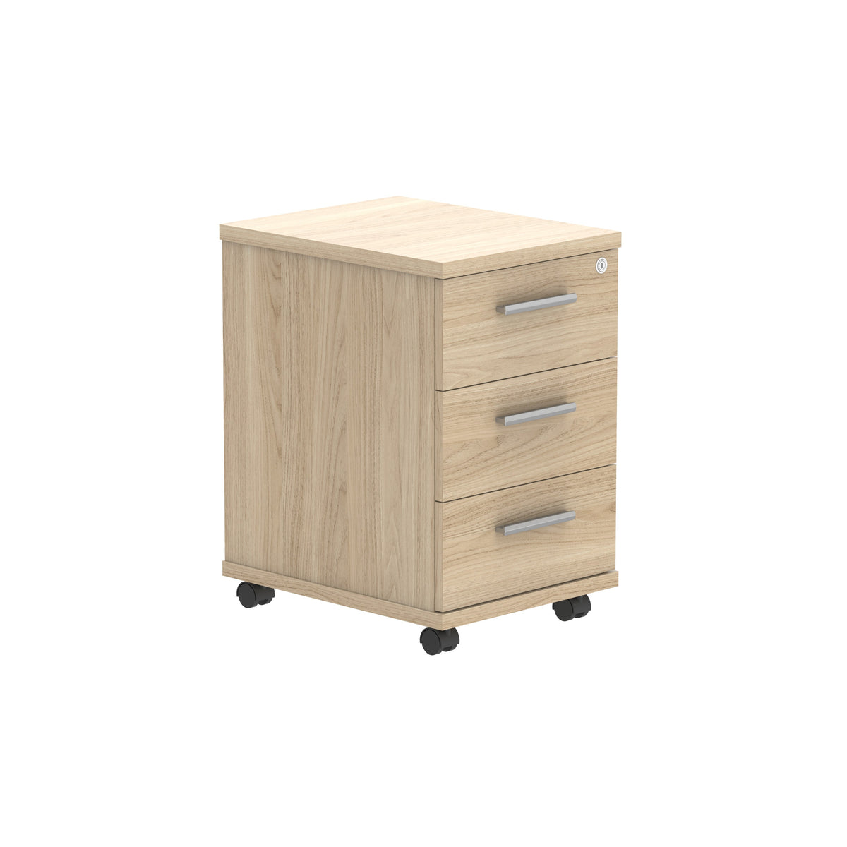 Core|3 Drawer|Tall Mobile Under Desk Pedestal (FSC)|Canadian Oak