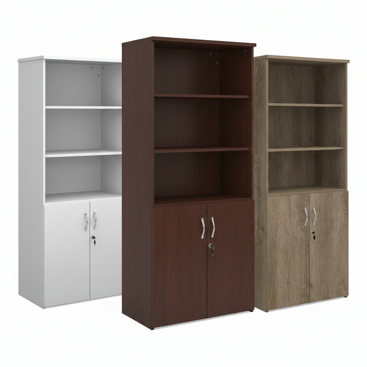 Universal Open Top Combination Unit | Lockable Office Storage & Bookcase