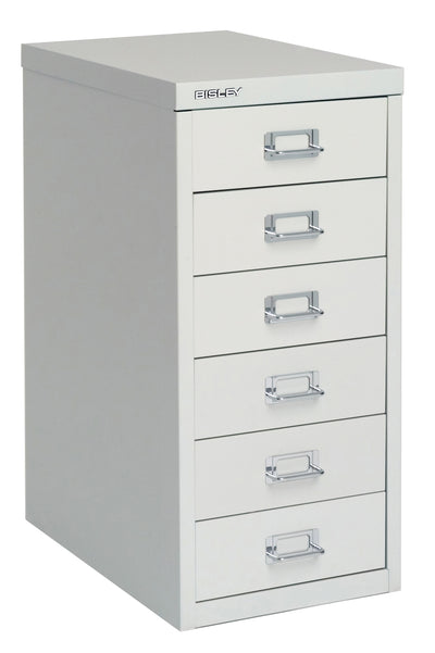 Bisley|6 Multidrawer|Steel|Filing Cabinet|279x380x590|Grey