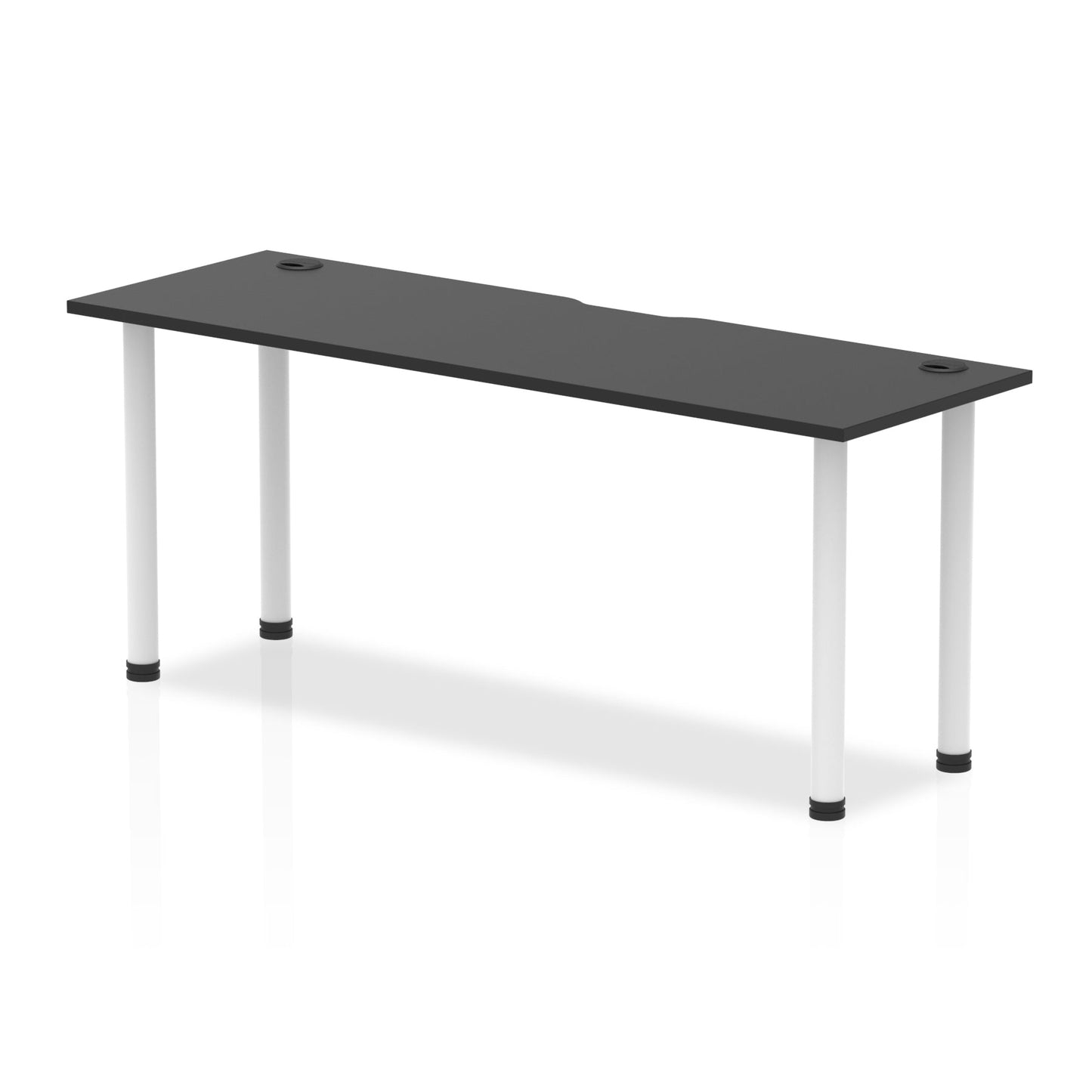 Impulse Black Series Slimline Straight Table 600mm Deep