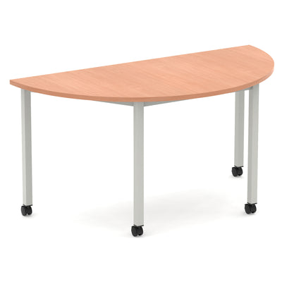 Impulse Semi-Circle Table Box Frame Leg With Castors