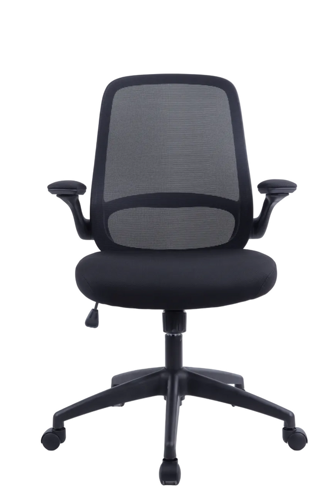 HERALD Ergonomic Office Chair with 3D Flip-Up Arms | Compact Mesh Desk Chair | 2026 Advanced Flip-Arm Posture Chair for Home & office Use