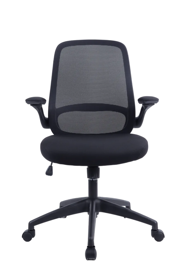 HERALD Ergonomic Office Chair with 3D Flip-Up Arms | Compact Mesh Desk Chair | 2026 Advanced Flip-Arm Posture Chair for Home & office Use