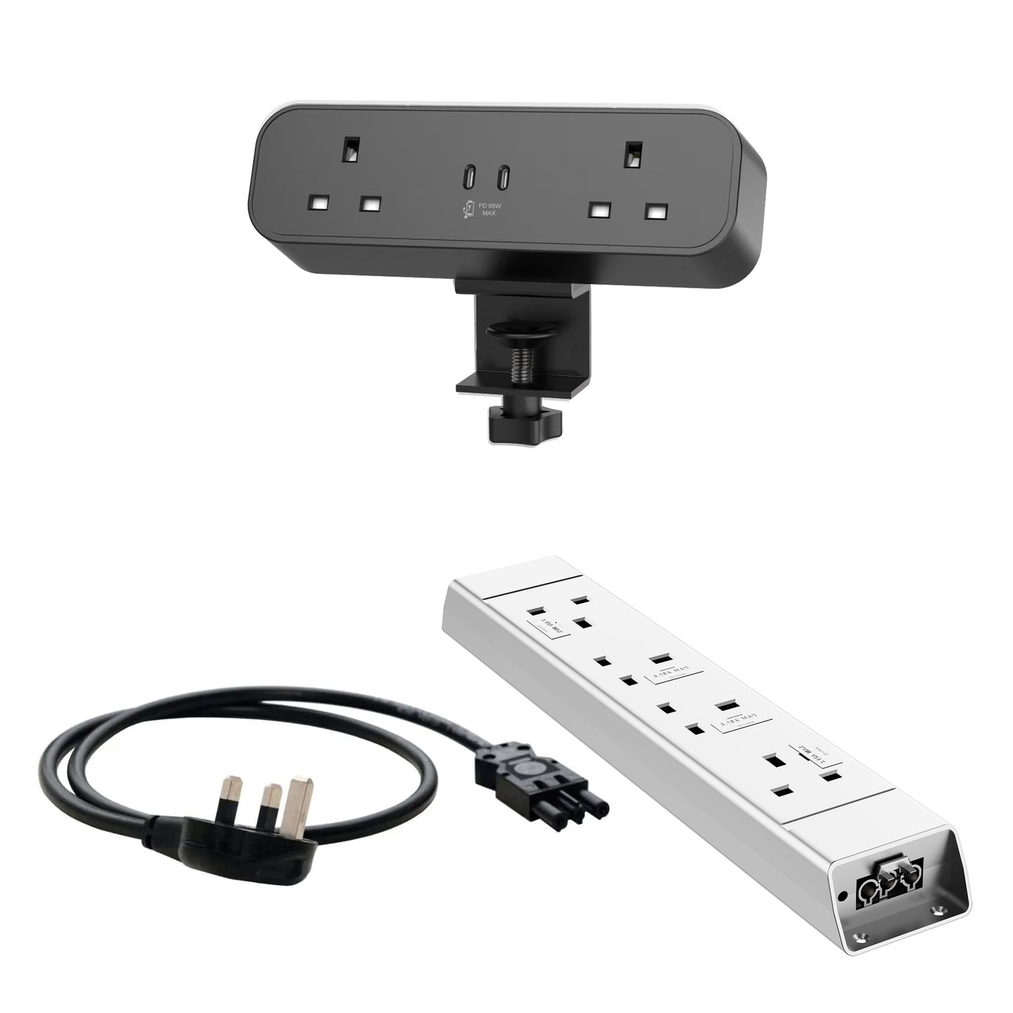 Malmo On Desk Power Bundle|Black