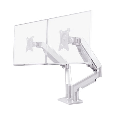 Merge Monitor Arm|Twin Gas Spring|White