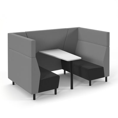 4 person fabric booth with table - MUS-POD02-K-SG