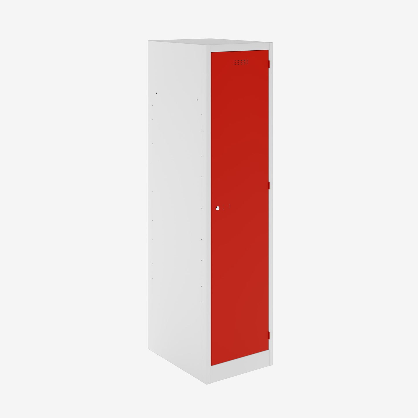 Clean & Dirty Locker with x1 Shelf|Light Grey-Cardinal Red