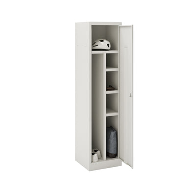 Workwear Combi Locker with x1 Full Width Shelf and x3 Half Width Shelves|Light Grey
