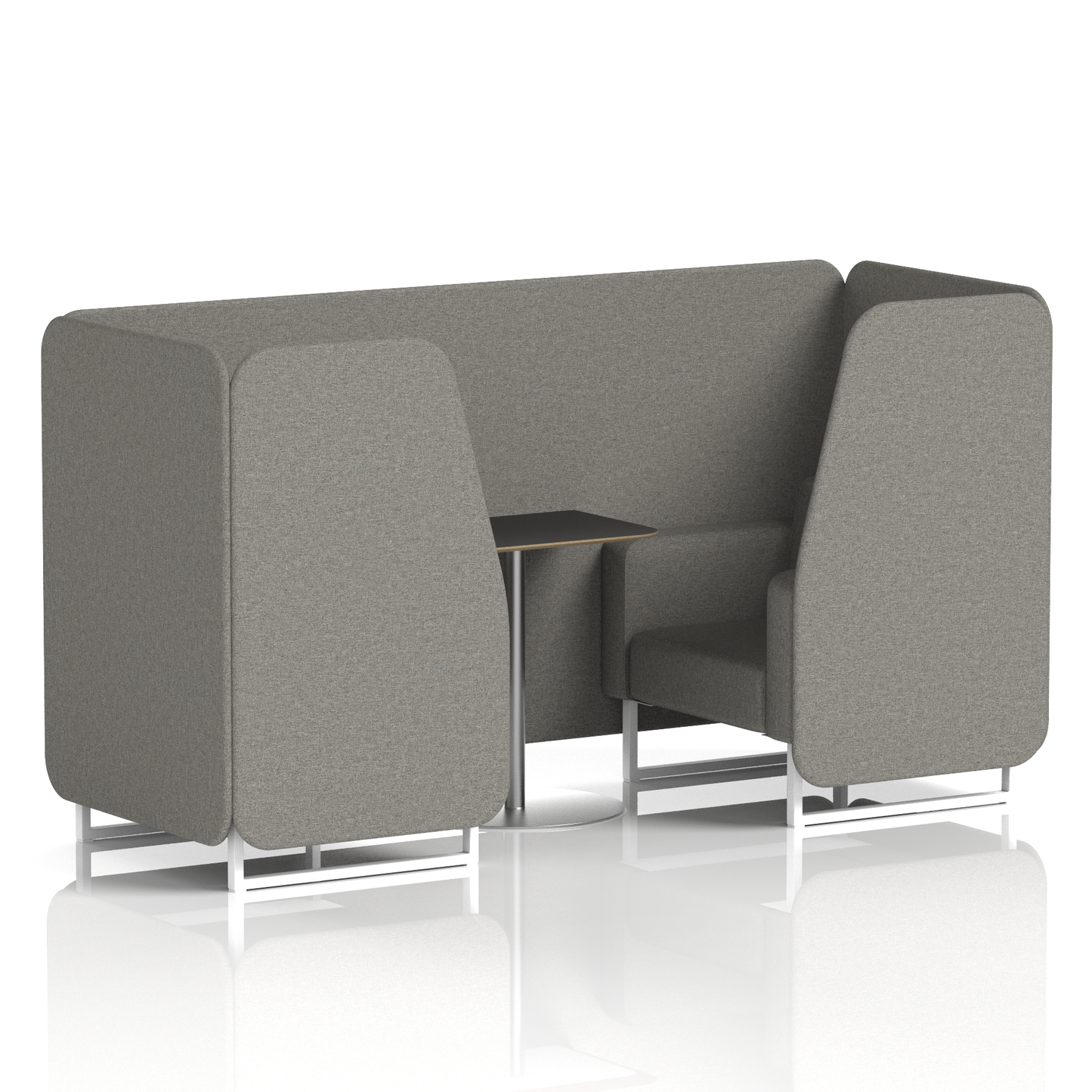 Brixworth Booth With Black Table In Single Tone (Part 1)