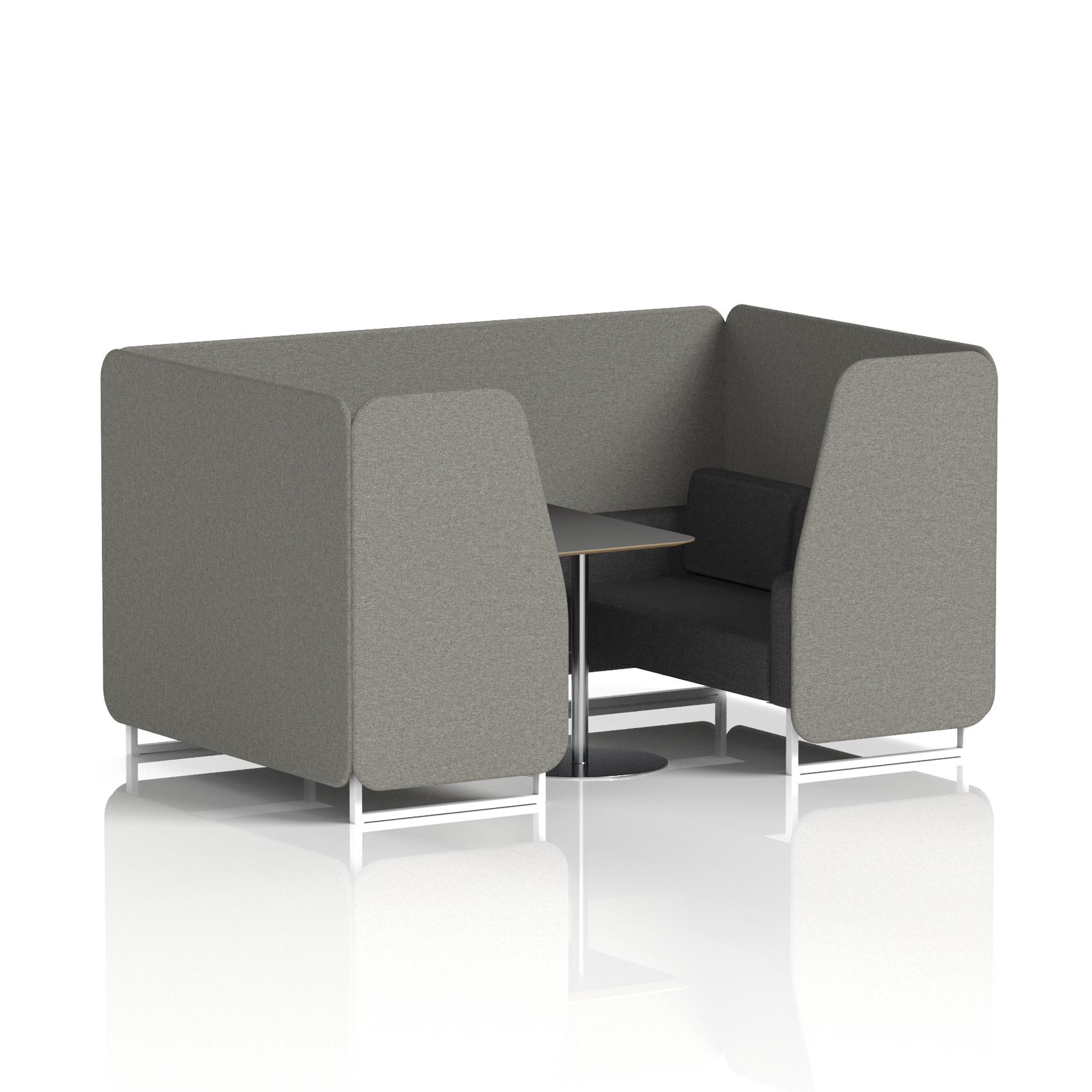 Brixworth Booth With Black Table In Two Tone (Part 2)