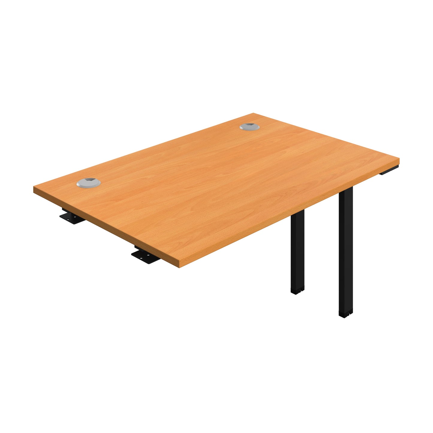 Synergy|1P Bench Extension|Cable Ports|1200X700|Beech-Black