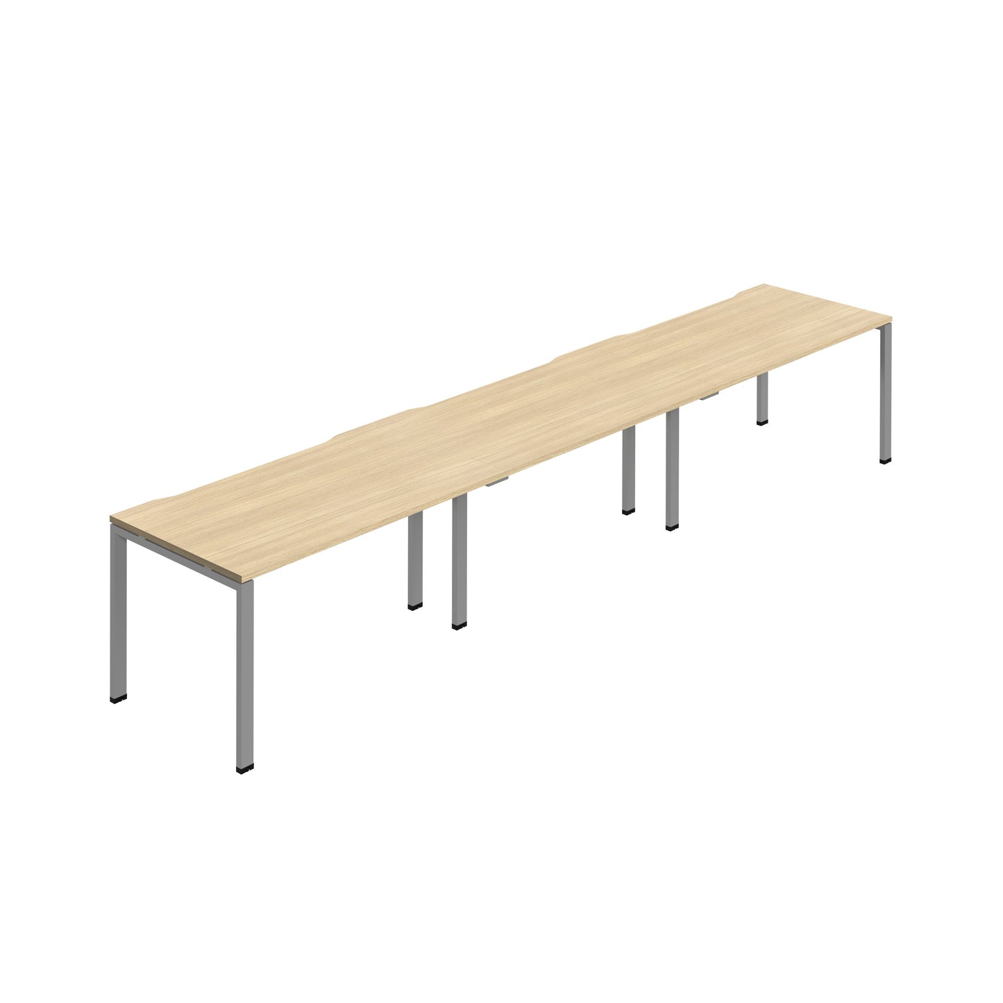Synergy|3SP Bench Desk|Cut Out|Goalpost|1200X800|Nova Oak-Silver