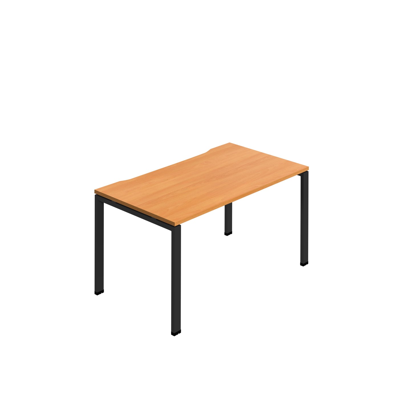 Synergy|1P Bench Desk|Cut Out|Goal Post|1400X800|Beech-Black