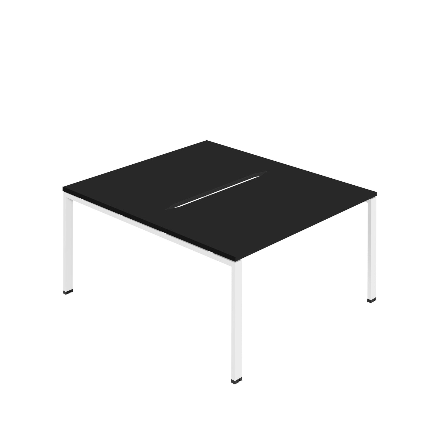 Synergy|2P Bench Desk|Cut Out|Goal Post|1400X800|Black-White