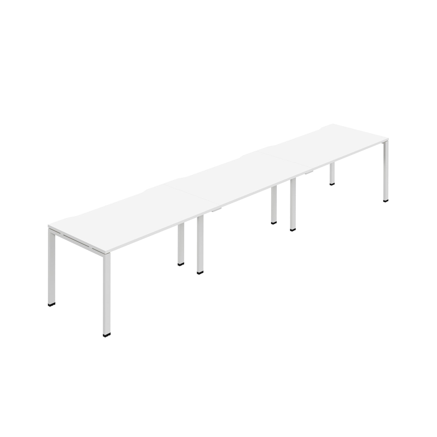 Synergy|3SP Bench Desk|Cut Out|Goal Post|1400X800|White-White