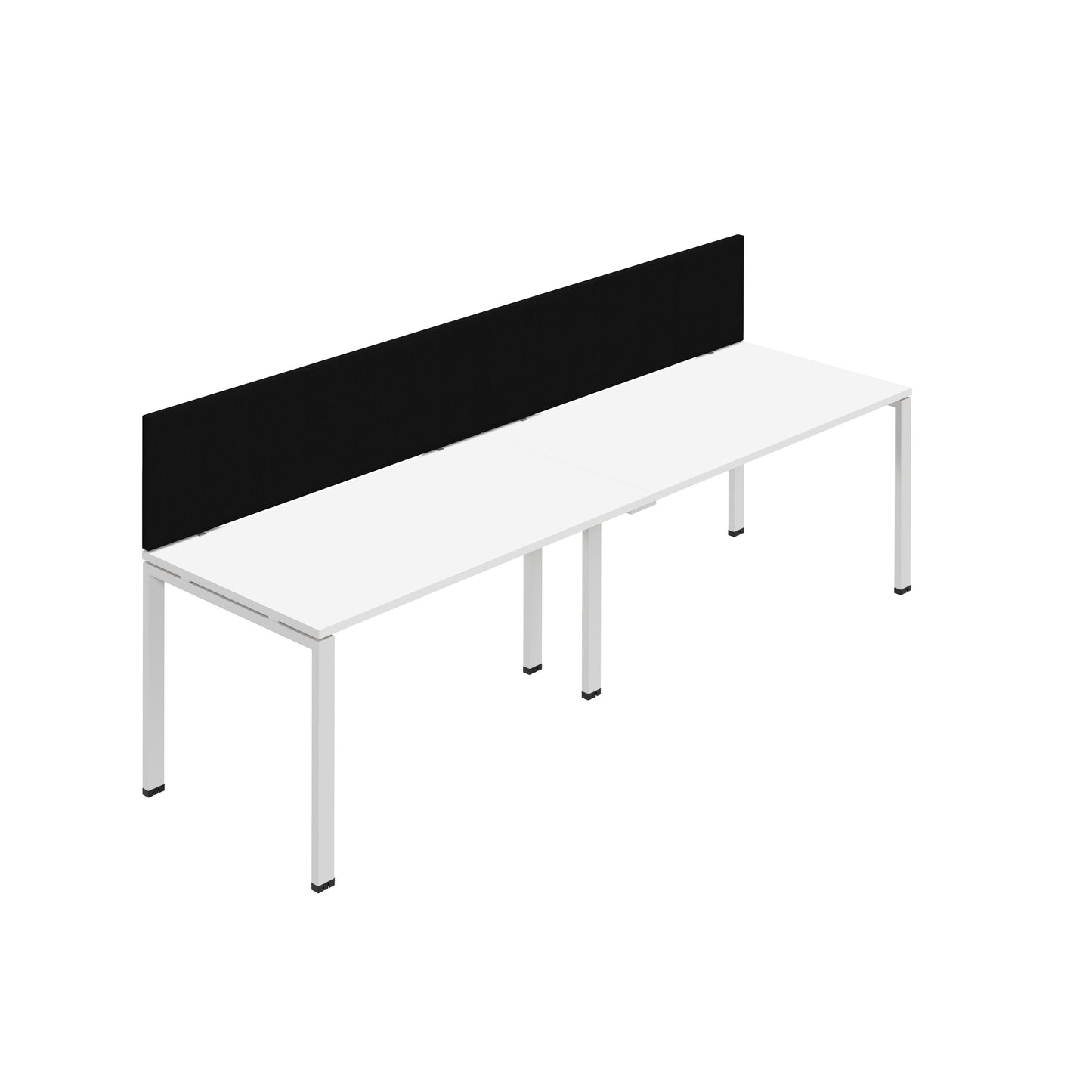 Synergy|2SP Bench Desk|Cut Out|Goal Post|1400X800|White-White|Black Screen