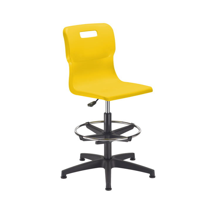 Titan Swivel Senior Chair with Plastic Base, Castors and D-Kit