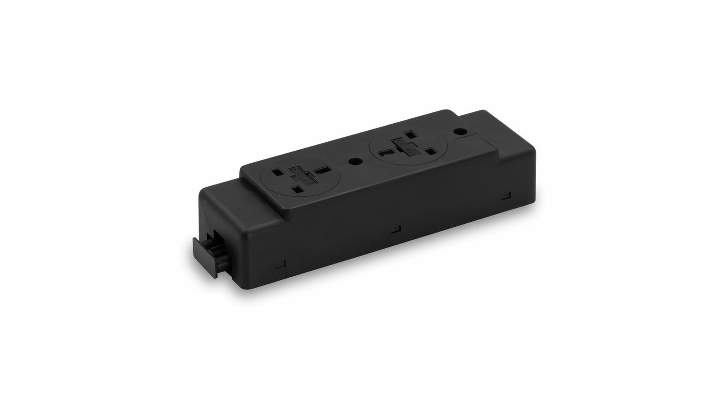 Underdesk Power Module with x2 UK Power|Black