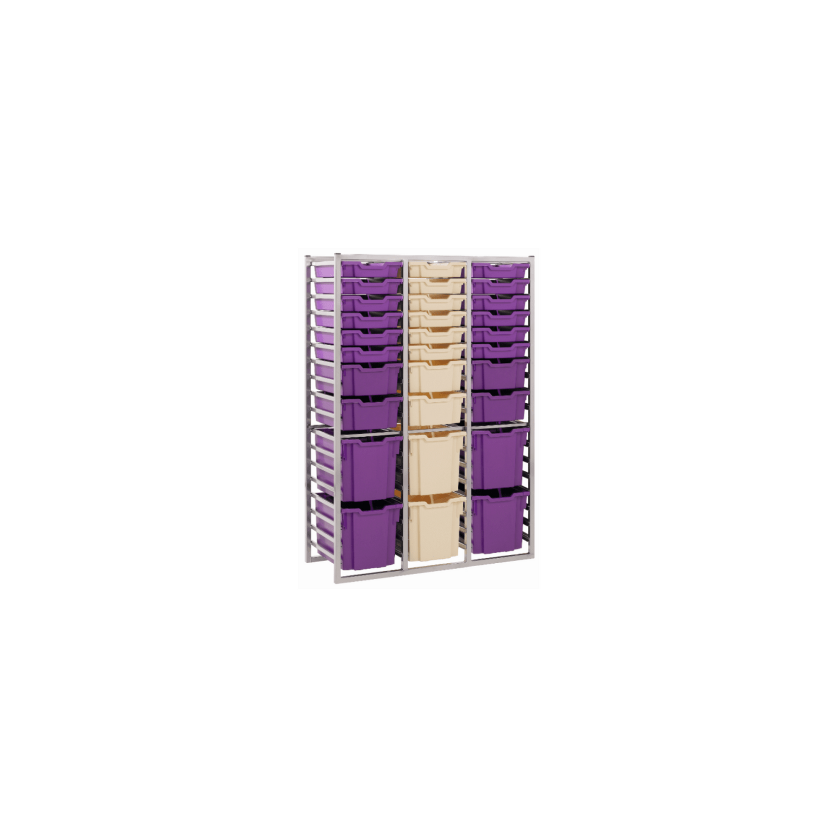 Metalliform Mobile 8000 Triple 54 Tray Static Storage Unit