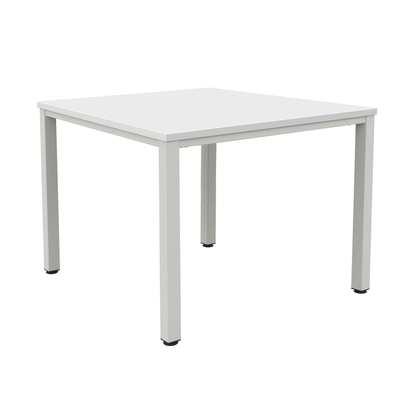 Fraction Infinity Meeting Table|1200x1200|White-Silver