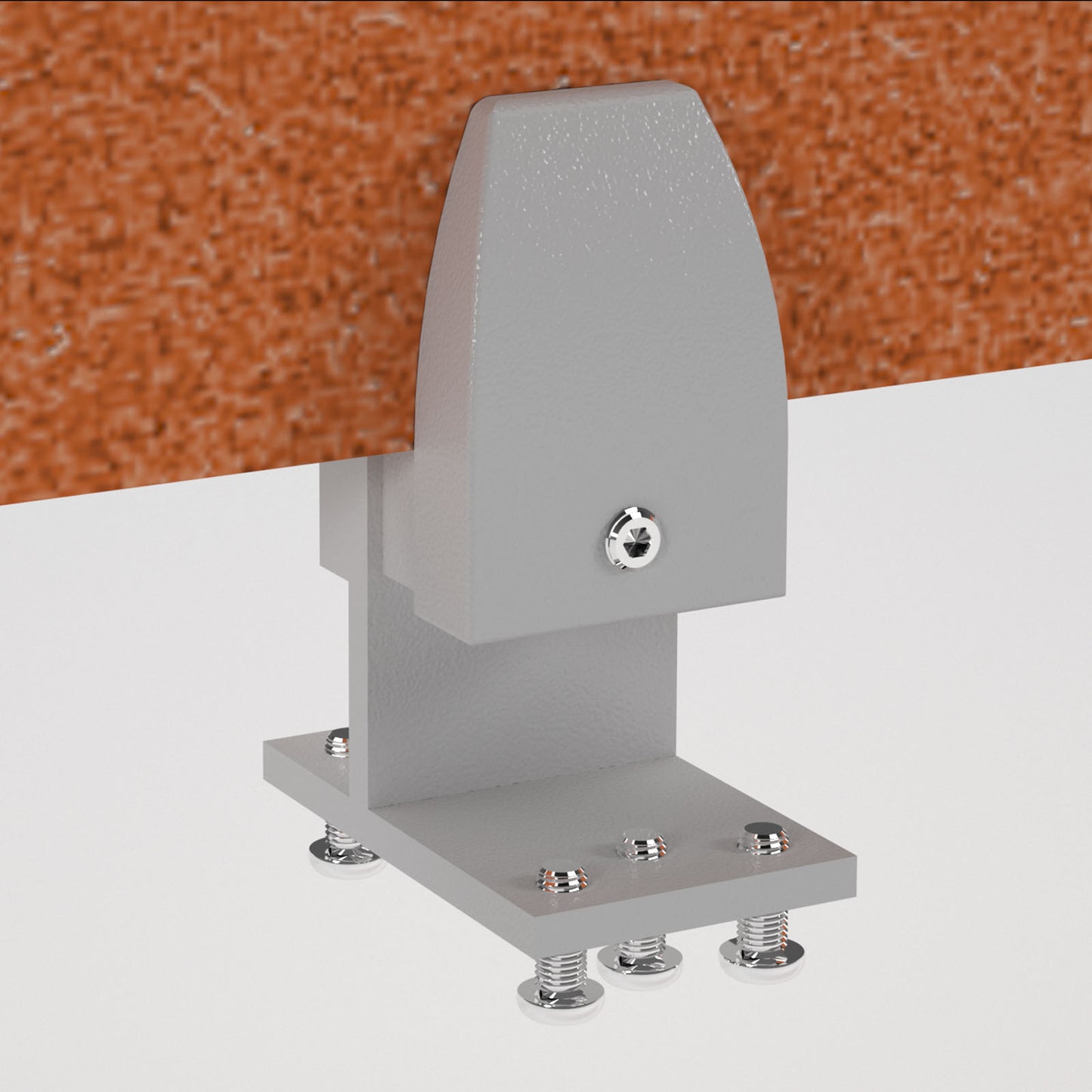 PET Double desk screen clamp bracket - AHSB-FB-WH